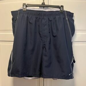 Nike Lined Swim Trunks Size Men’s 3XL Color Blue And White